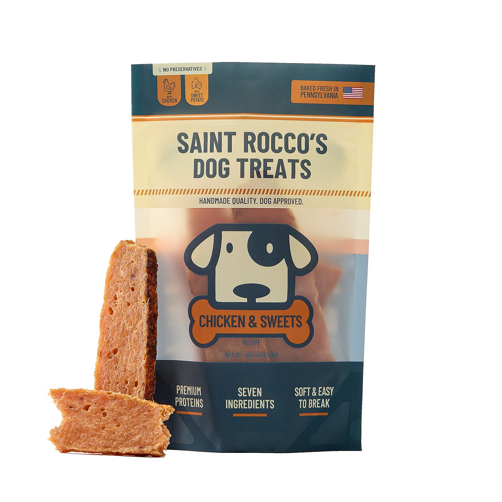 Chicken and sweet potato front pack shot.