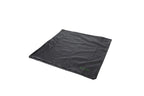 DoggieLawn double-size flexible black tray mat for grass pads, shown folded flat on a white background.