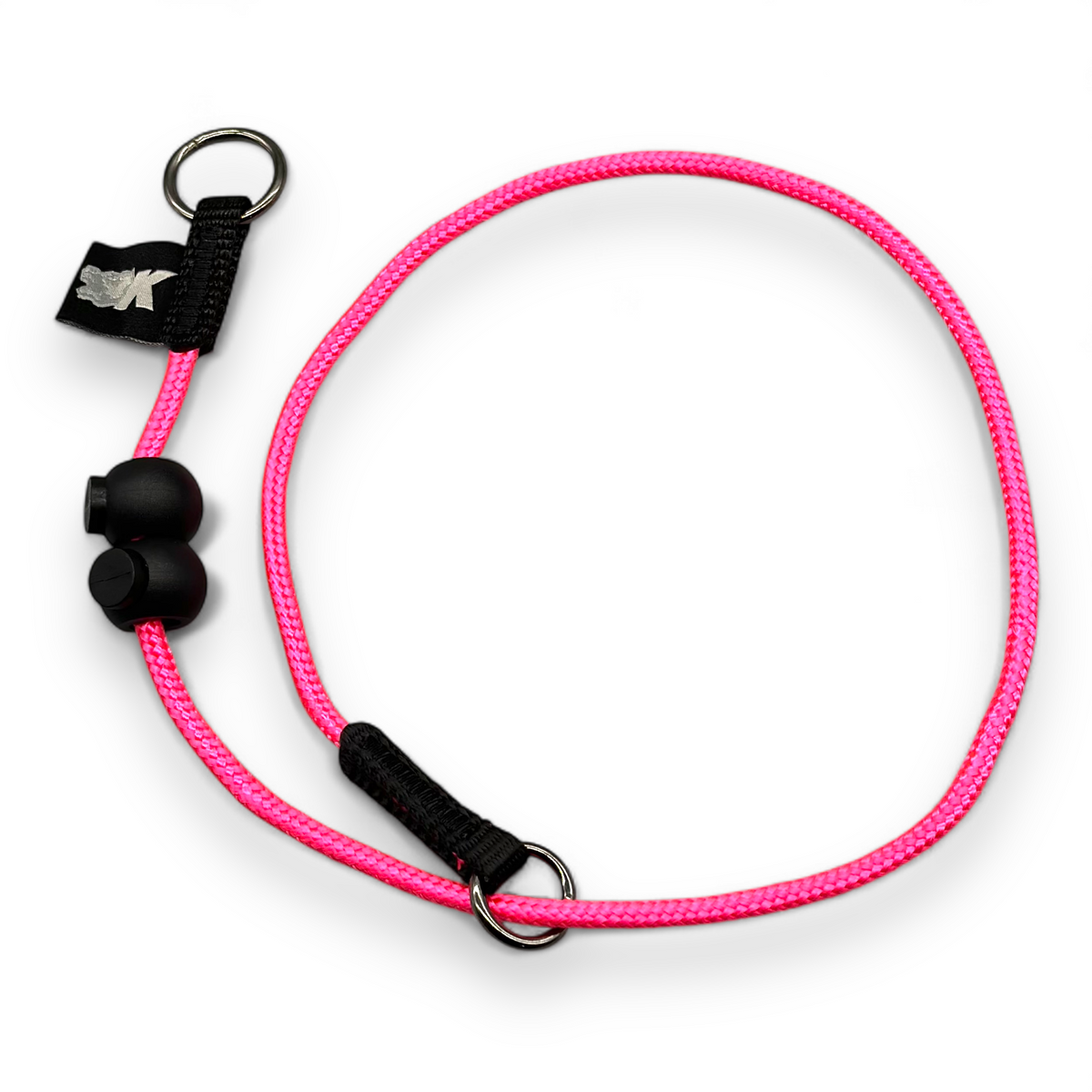 Rope Slip Dog Collar, Hot Pink / Standard