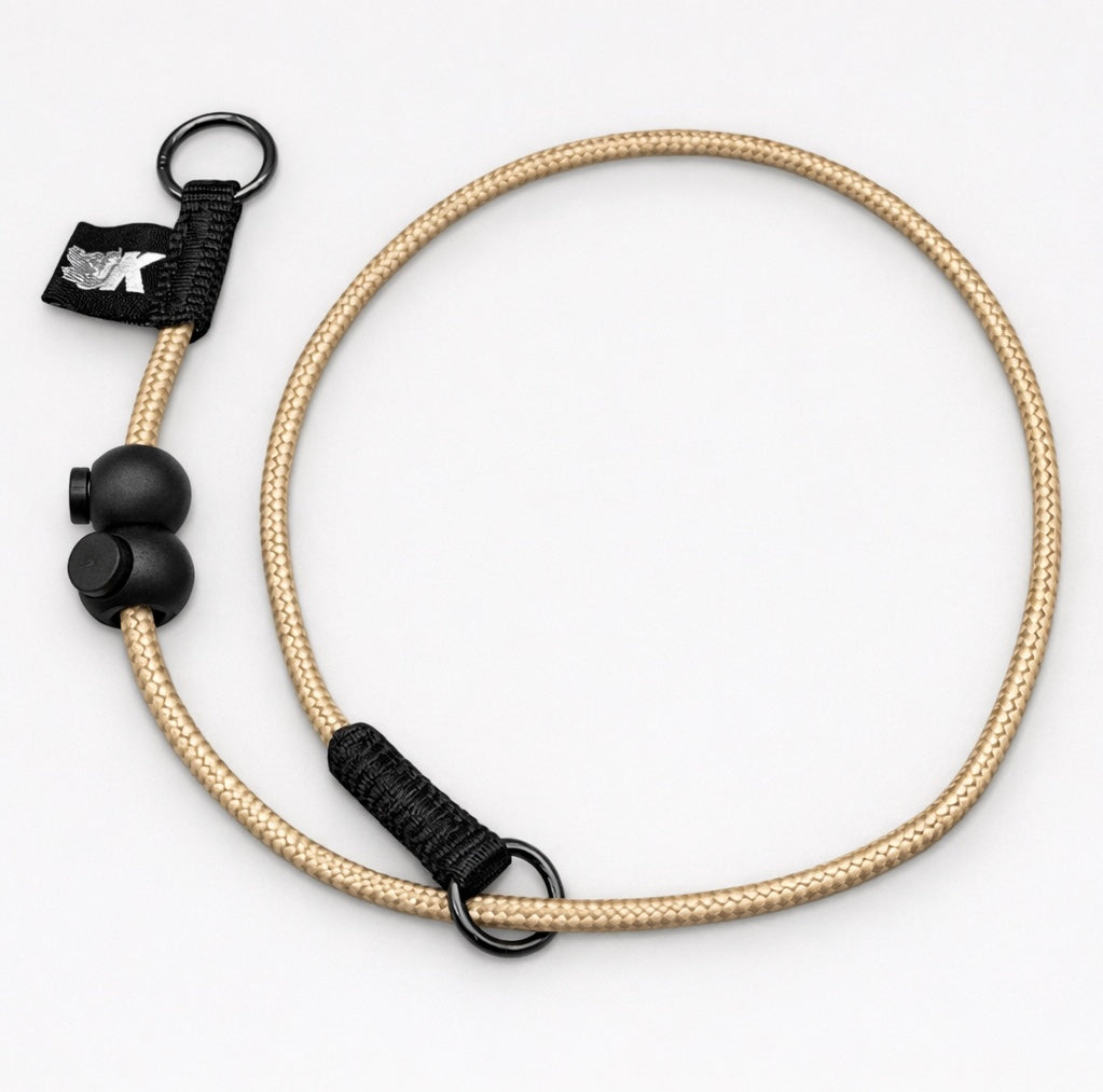 Rope Slip Dog Collar, Sand / Standard