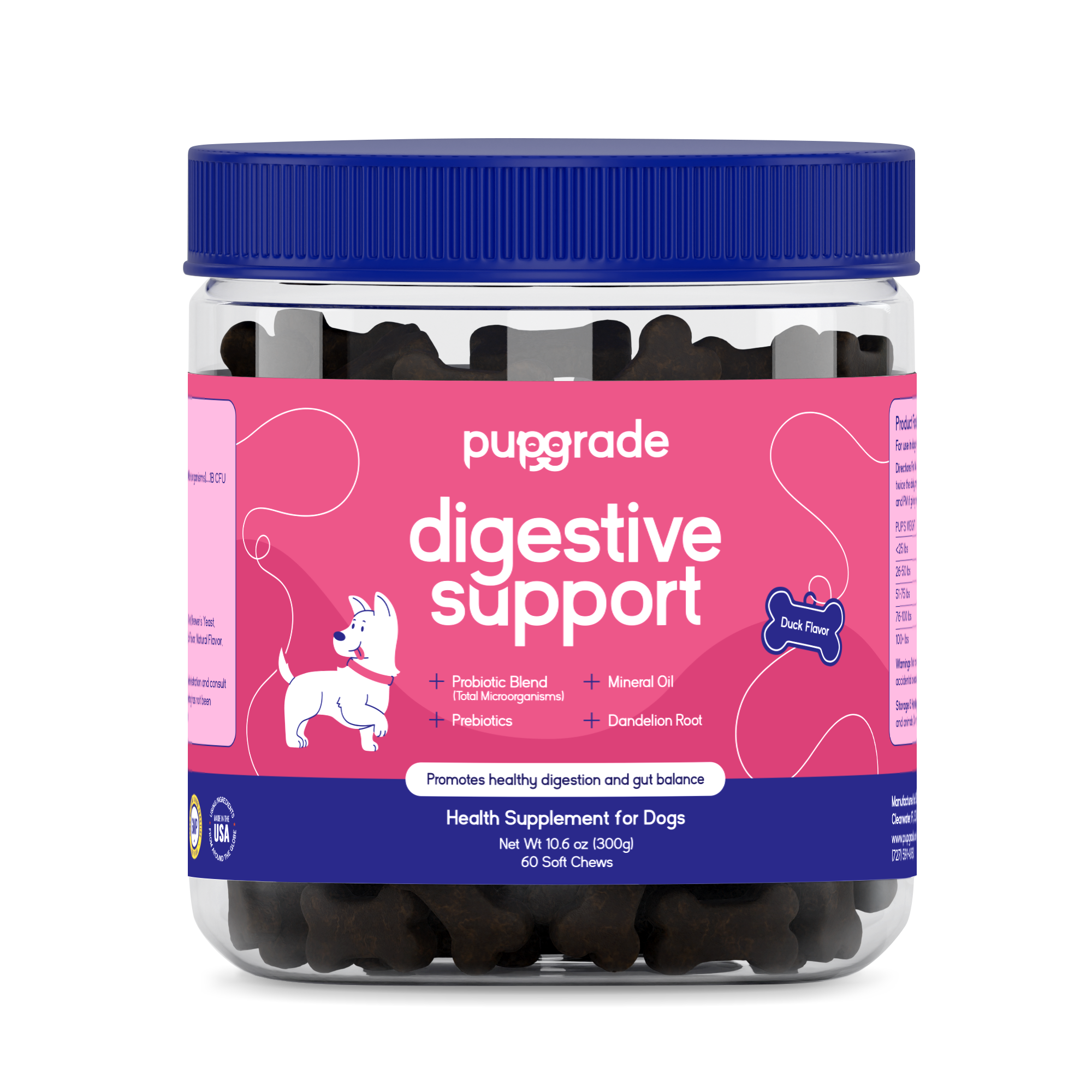 Dog Digestive Support Chews Duck / 1 Jar