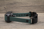 Hoot & Co Everest E Collar Strap showing durable black leather with metal buckle and adjustable design.
