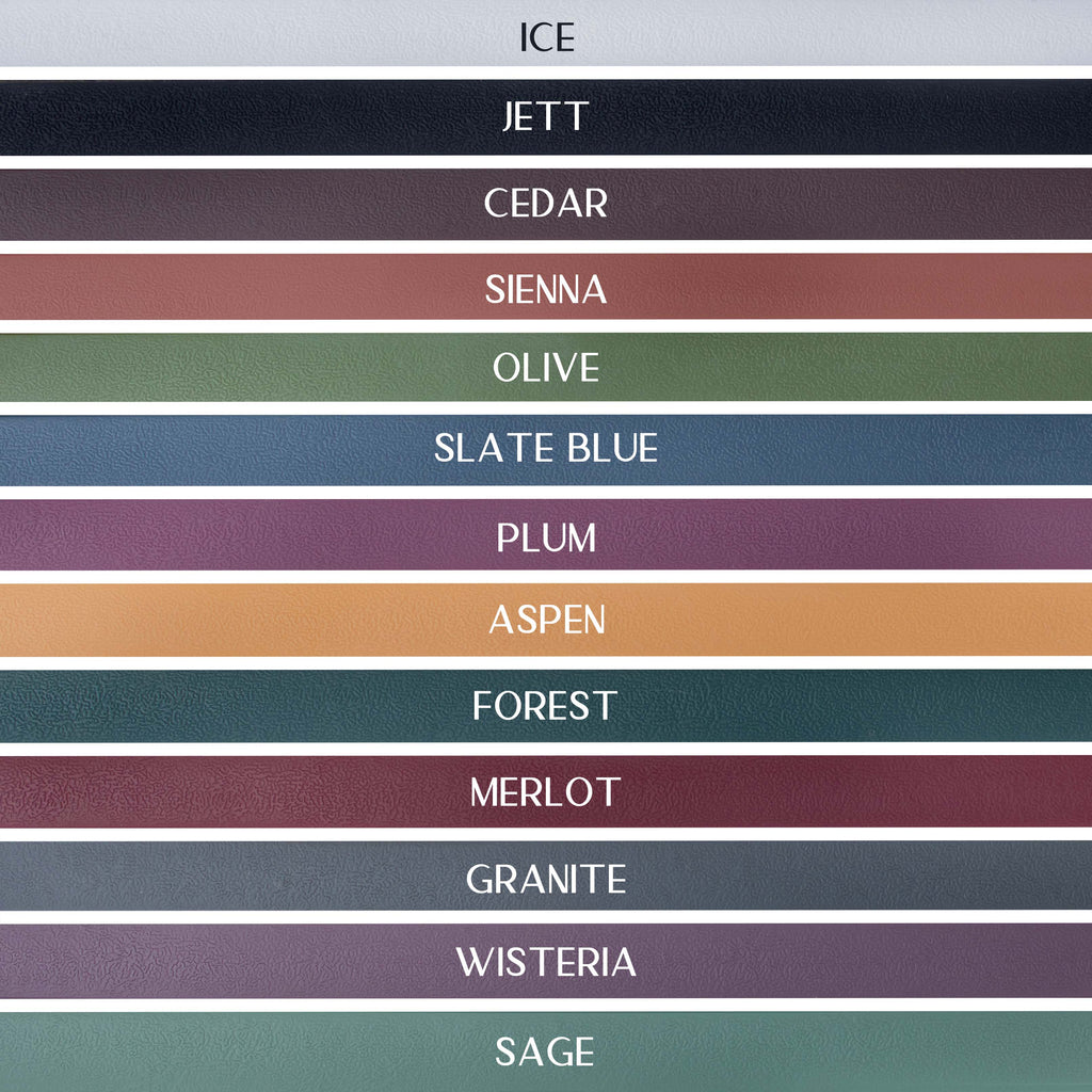 Color chart for the Everest E Collar Strap by Hoot & Co showing various color options and swatches.
