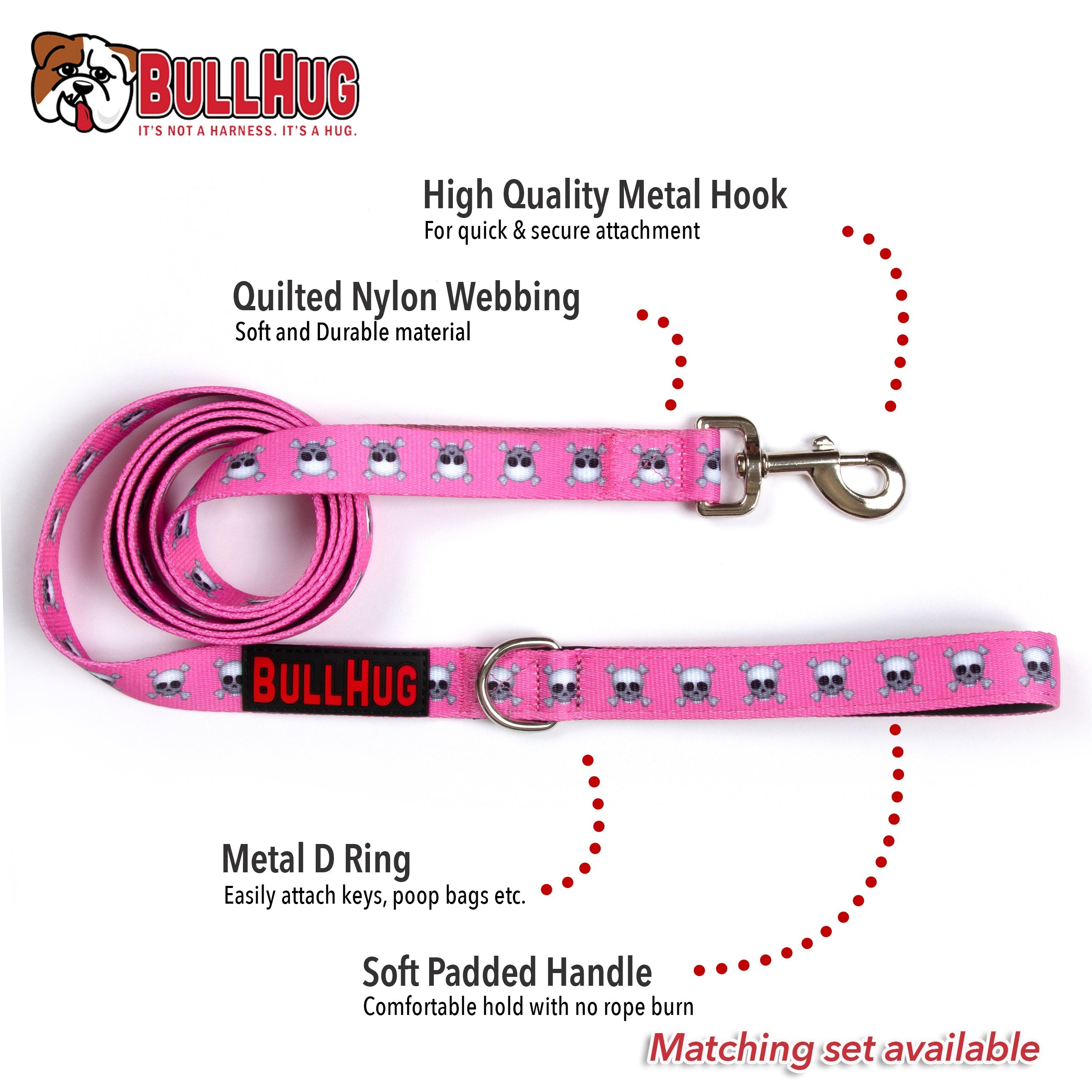 Six-Foot Quilted Nylon Dog Leash product image 2