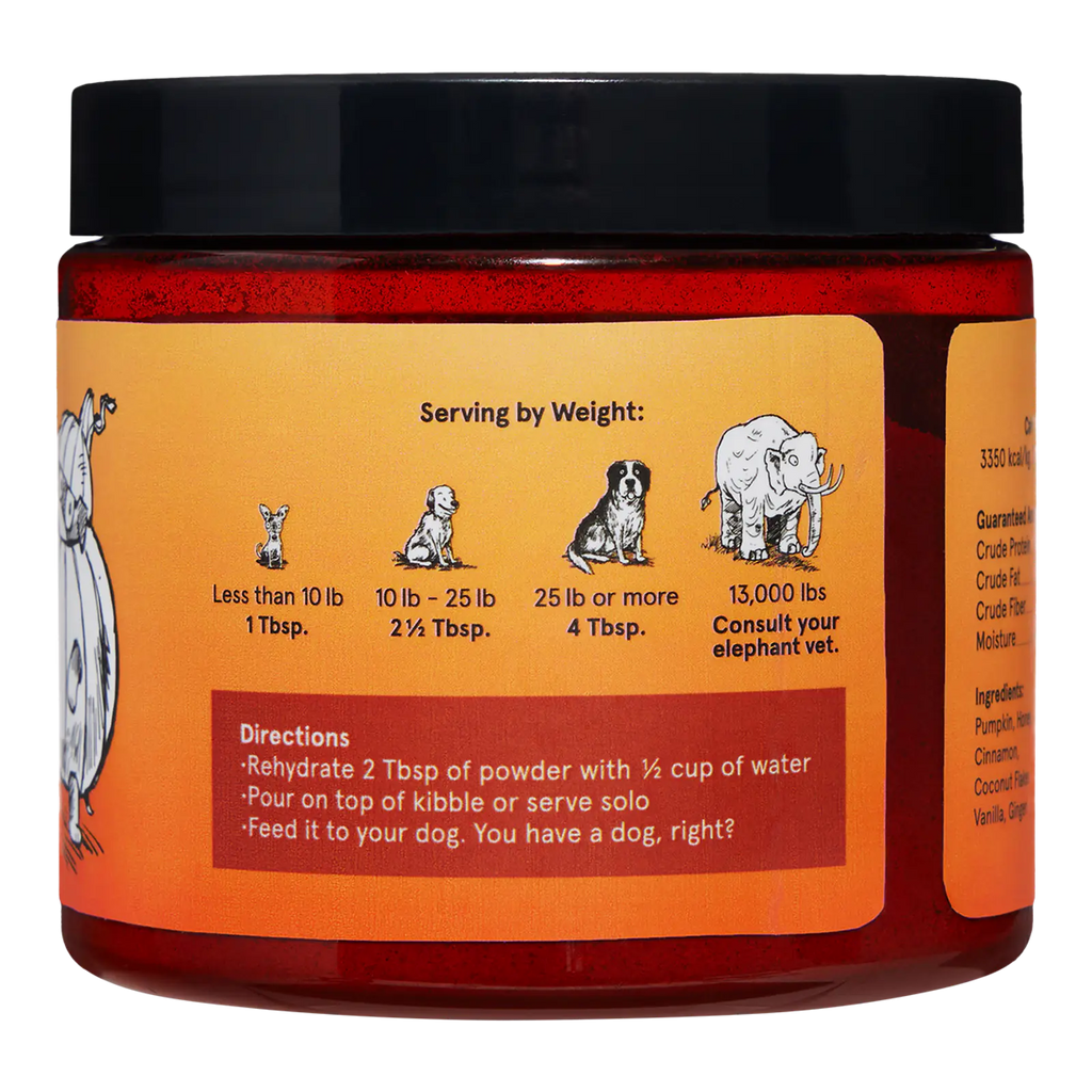Pumpkin Spice, And Everything Nice Vegetarian Dog Food Meal Topper, 6.1 oz product image 10