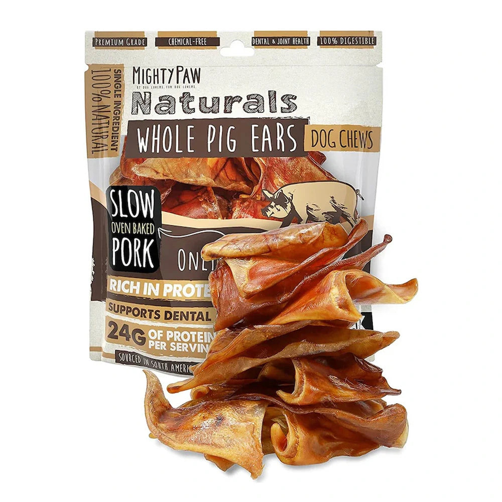 Pig Ear Dog Chews 12 Pack | Half Ear