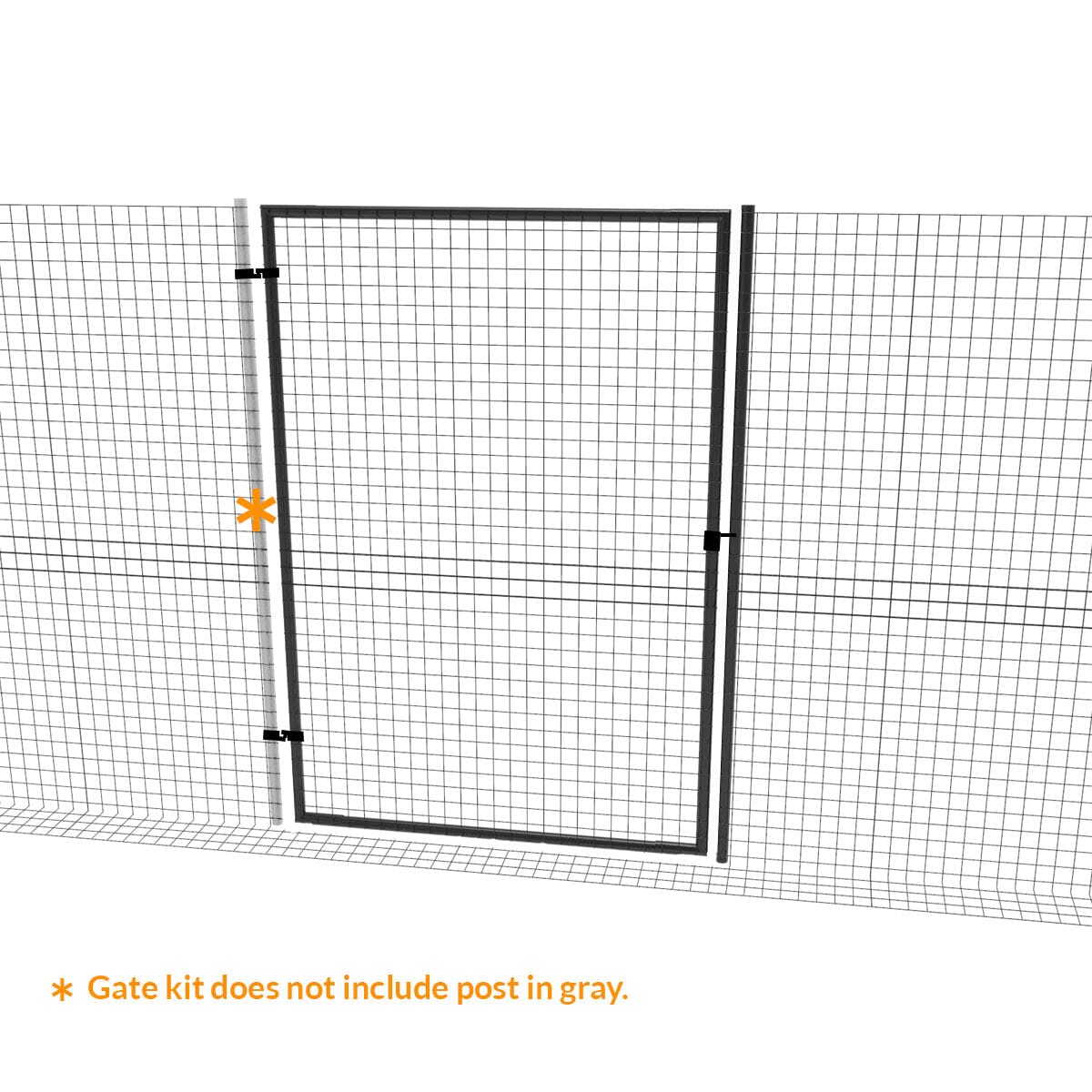 Heavy-Duty Freestanding Dog Fence Entry Gate Kit product image 1