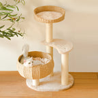 Three-Tier Rattan Bowl Cat Tree product image 3