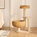 Three-Tier Rattan Bowl Cat Tree product image 6
