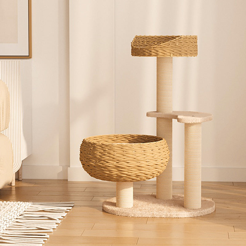Three-Tier Rattan Bowl Cat Tree product image 6