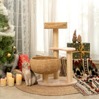 Three-Tier Rattan Bowl Cat Tree product image 11