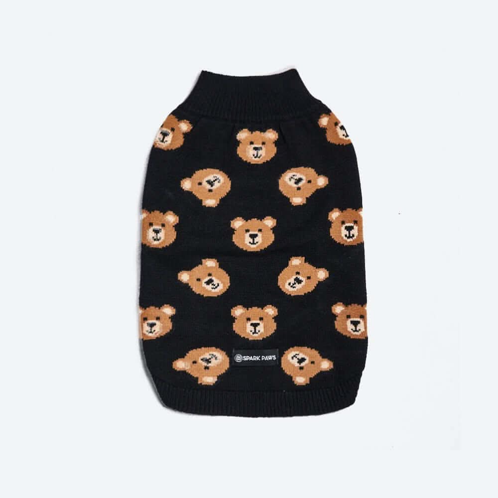 Black Teddy Bear Knit Dog Sweater product image 2