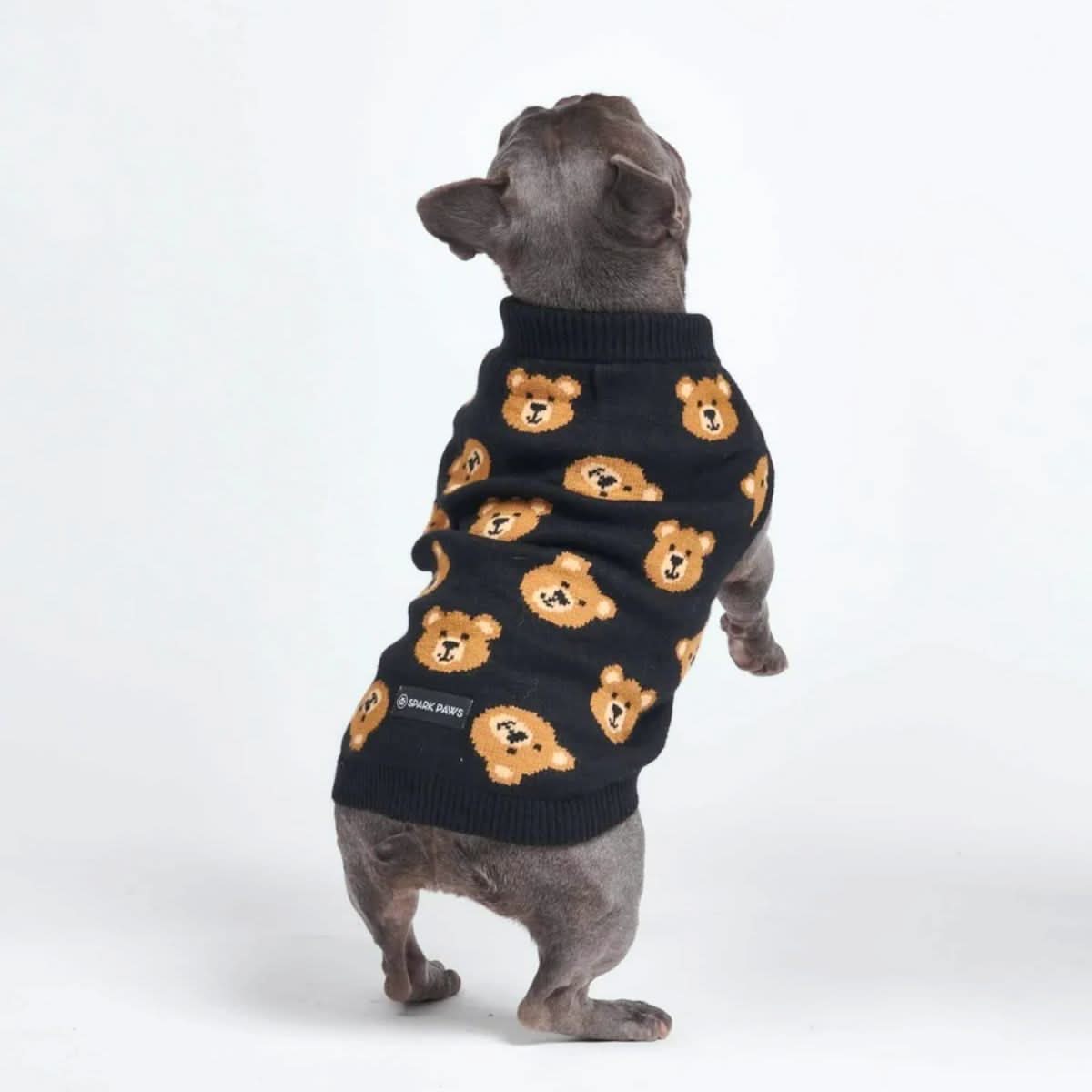 Black Teddy Bear Knit Dog Sweater product image 5