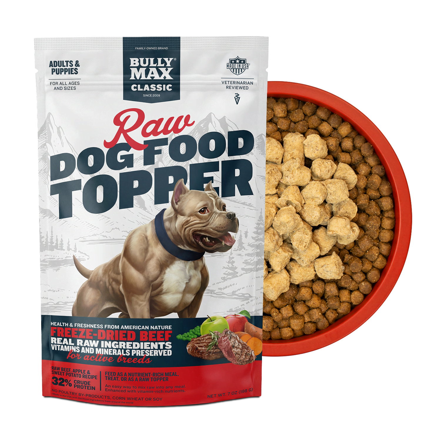 Freeze Dried Beef Dog Food Topper, 1 Bag