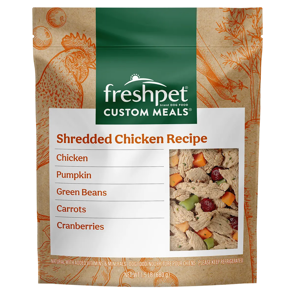 High Protein Shredded Chicken Dog Food, Dog Meal