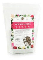 Dr. Harvey's Raw Vibrance grain-free raw diet dog food base mix, 3 lb bag with floral design