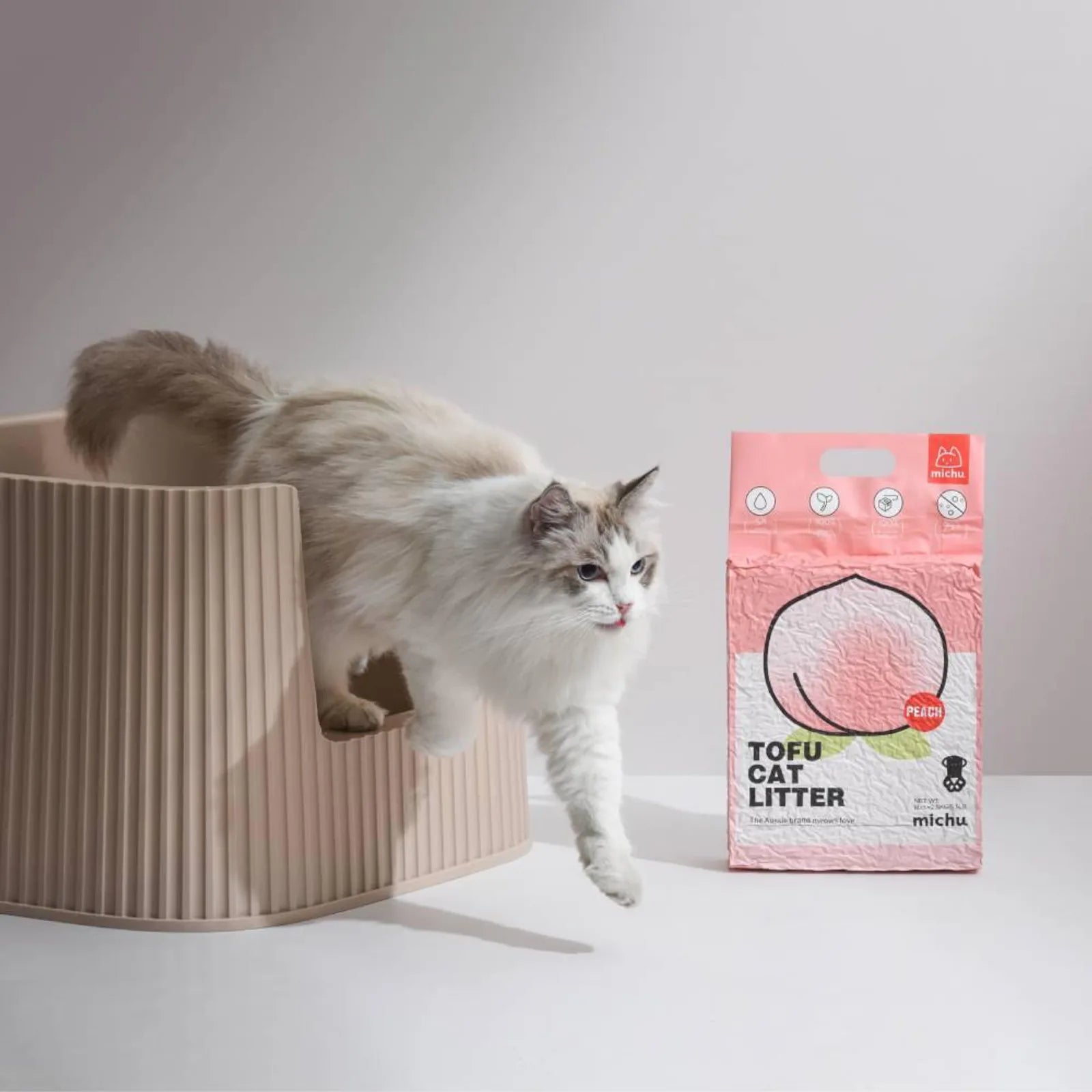 Michu Natural Clumping Tofu Cat Litter 5.5lb/88oz product image 5