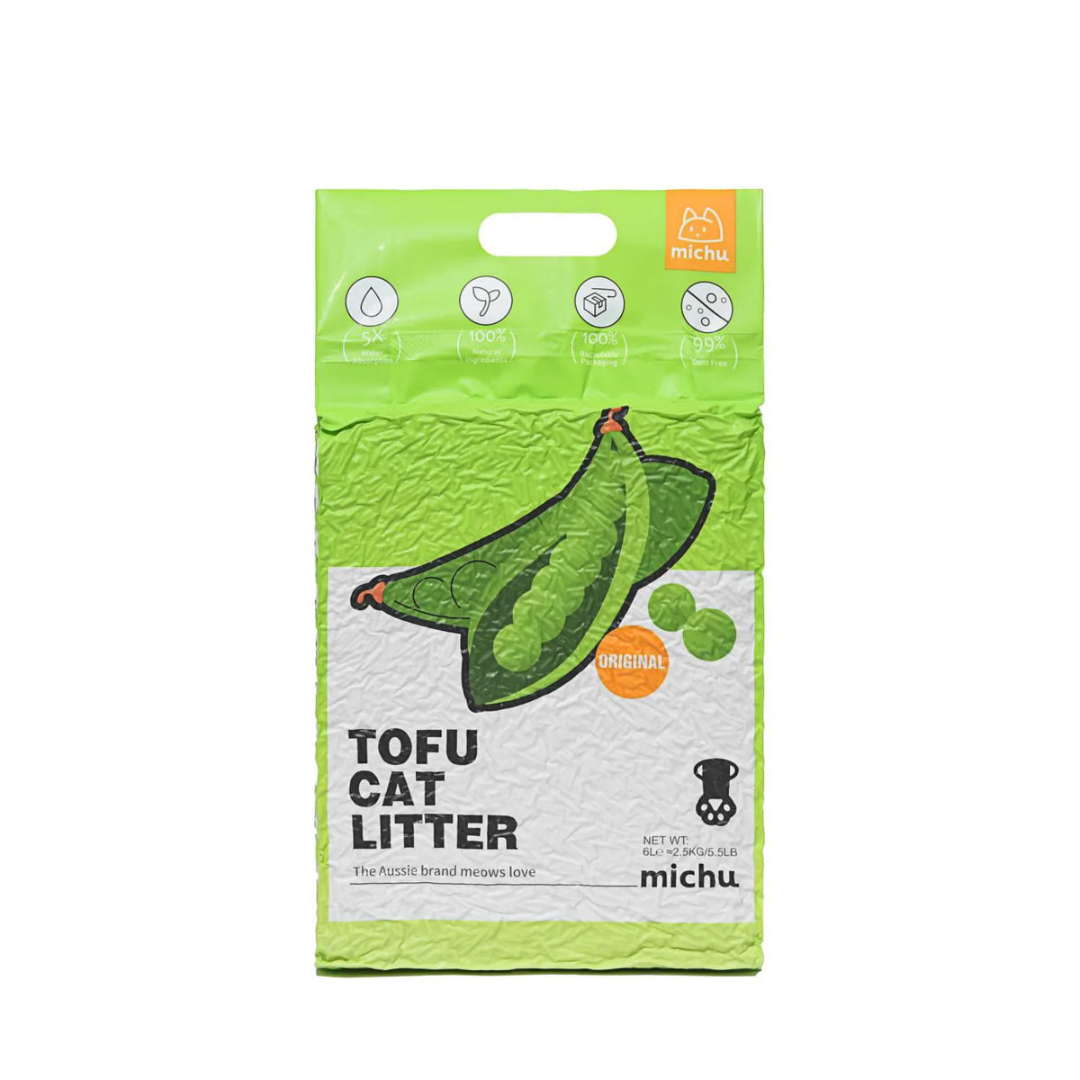 Michu Natural Clumping Tofu Cat Litter 5.5lb/88oz product image 10