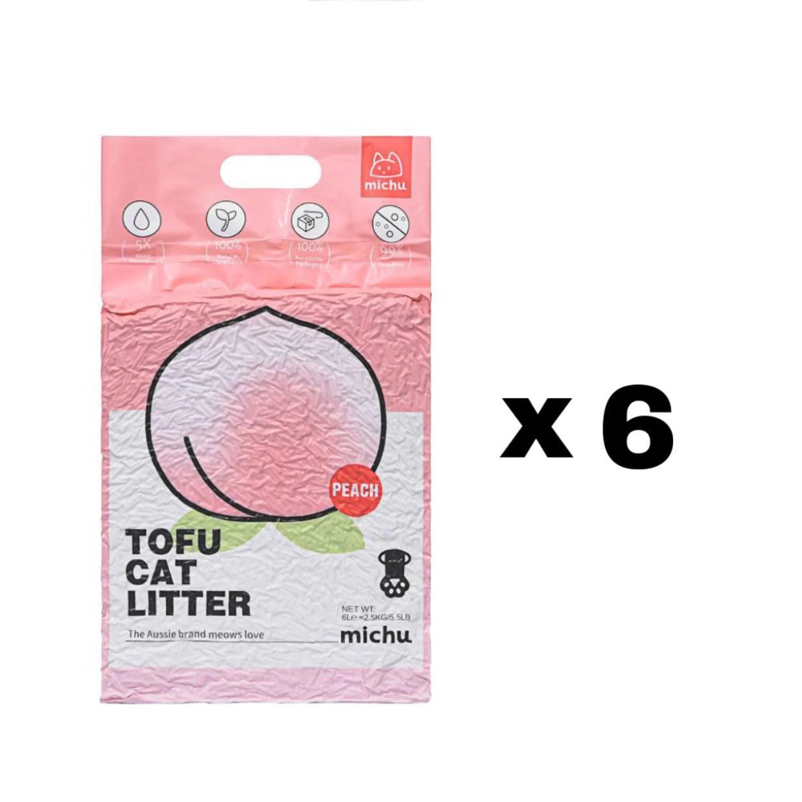 Michu Natural Clumping Tofu Cat Litter 5.5lb/88oz product image 14