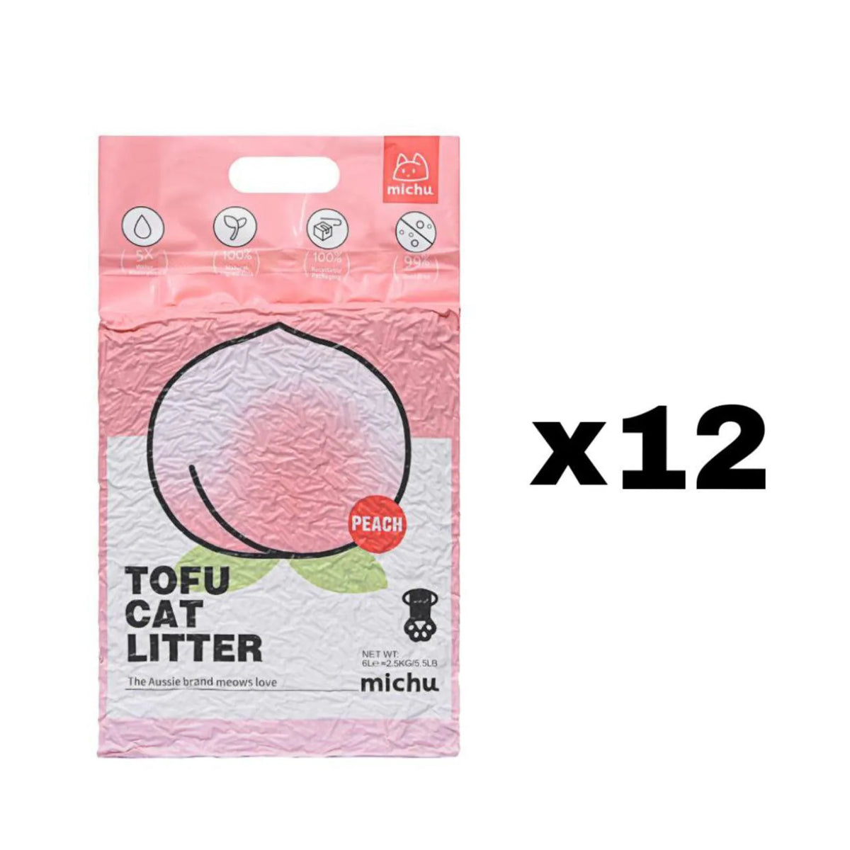 Michu Natural Clumping Tofu Cat Litter 5.5lb/88oz product image 15