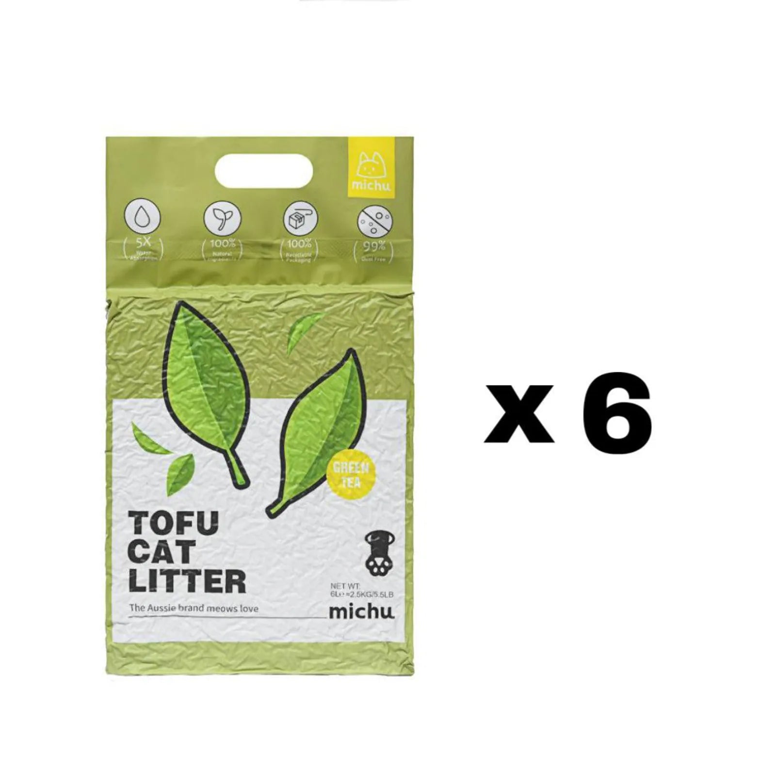 Michu Natural Clumping Tofu Cat Litter 5.5lb/88oz product image 18