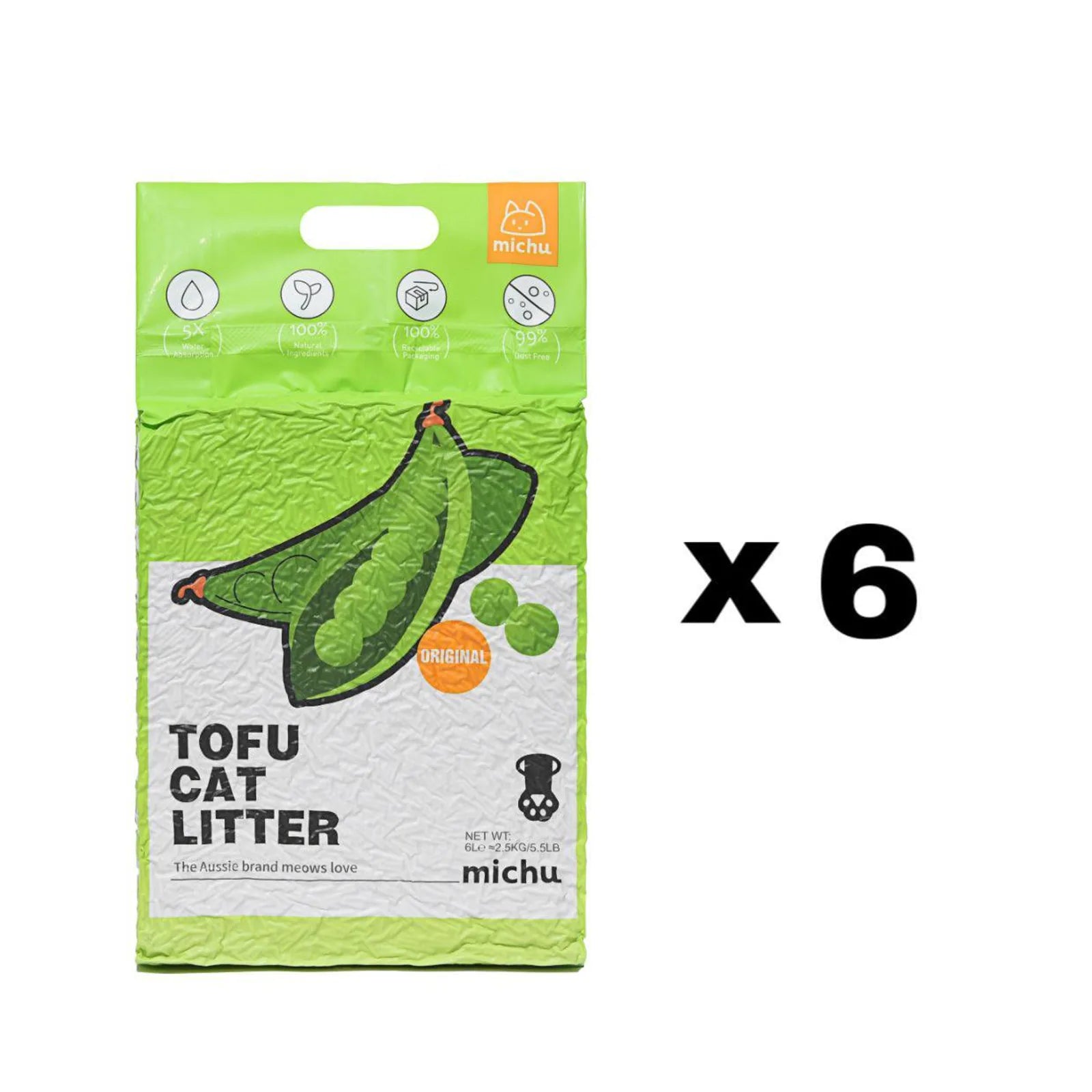 Michu Natural Clumping Tofu Cat Litter 5.5lb/88oz product image 24