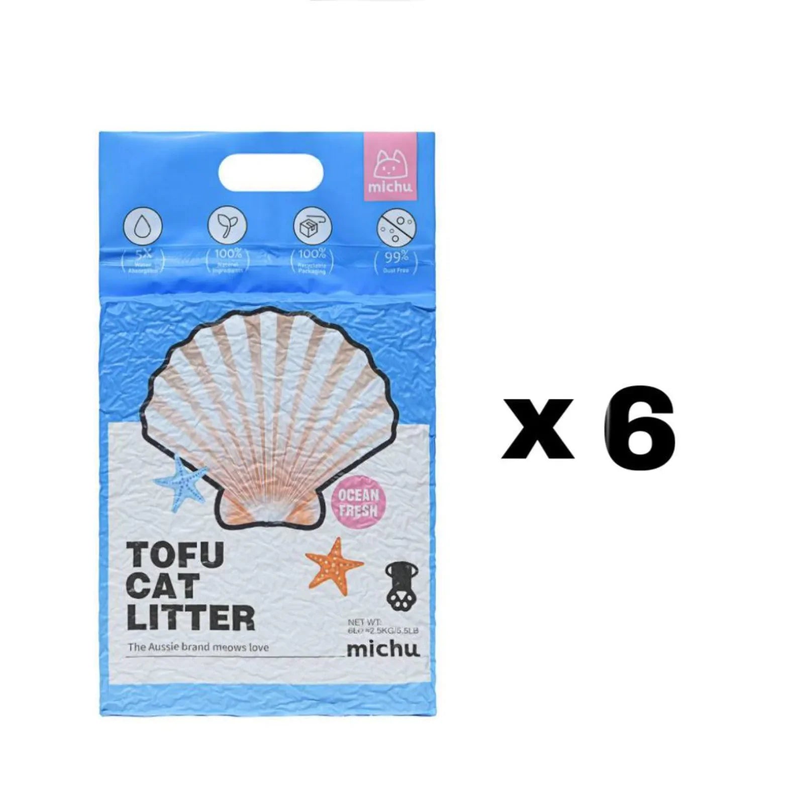 Michu Natural Clumping Tofu Cat Litter 5.5lb/88oz product image 26