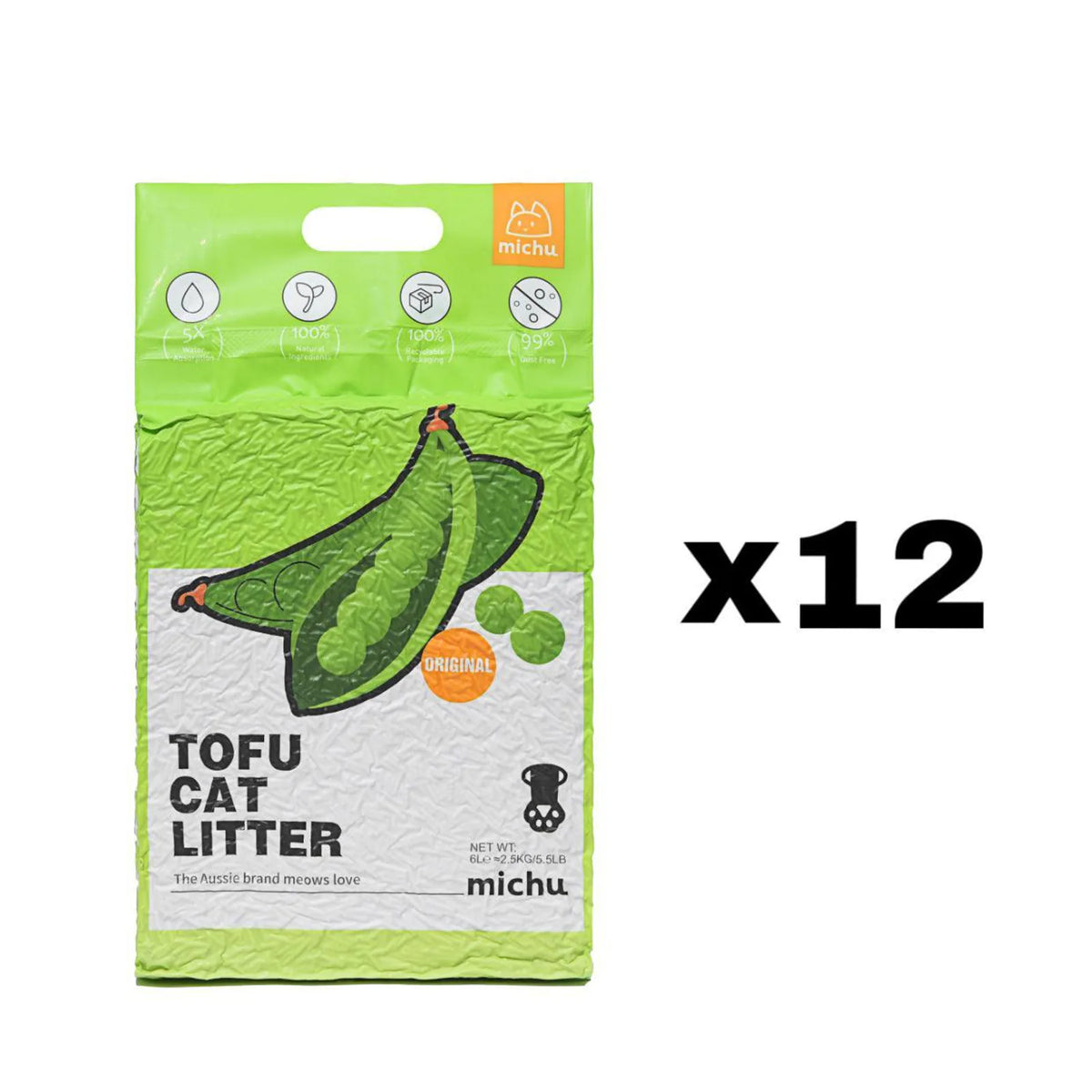 Michu Natural Clumping Tofu Cat Litter 5.5lb/88oz product image 27