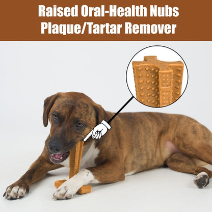 Dog Dental Chew Toy T-Shape with Textured Ridges & Ergonomic Grip – Non-Splintering Durable Chew Toy for Aggressive Chewers, Teething Puppies & Adult Dogs, Promotes Oral Health & Clean Teeth