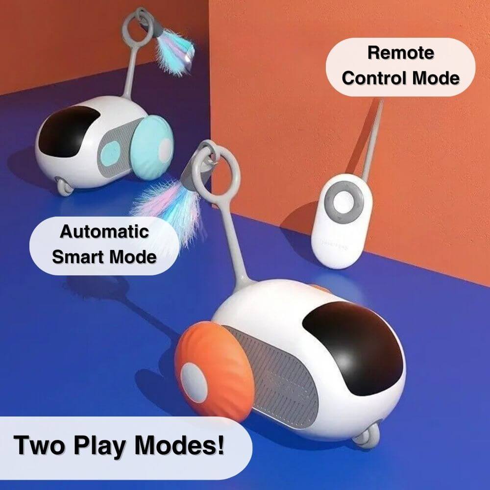 Interactive Cat Toy: Remote-Controlled Smart Play for Cats with Auto Obstacle Avoidance and USB Rechargeable Fun