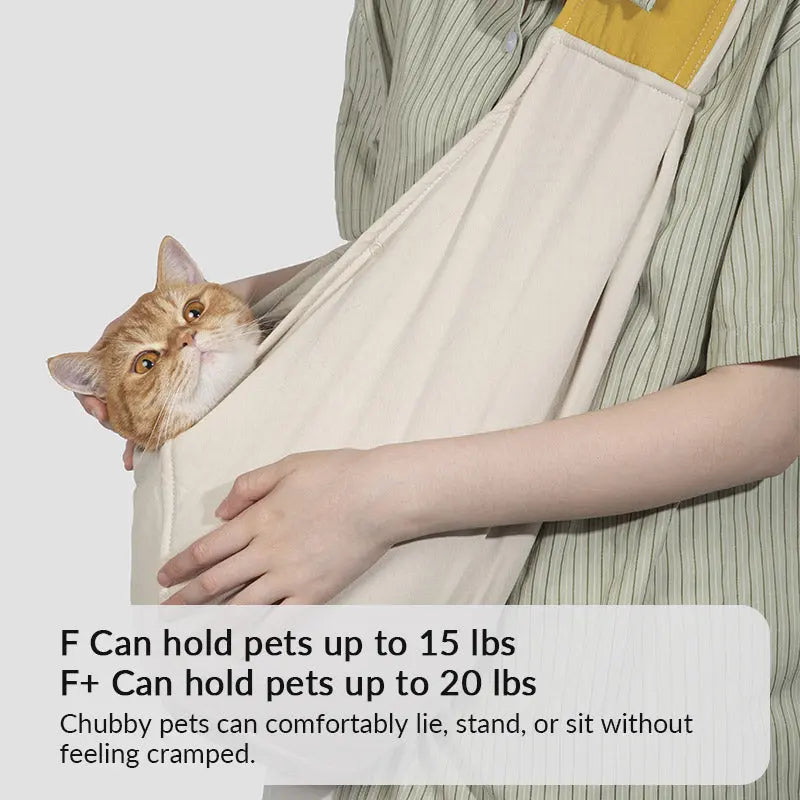 Pet Sling Carrier Bag for Comfortable Hands-Free Walks, Bike Rides, and Everyday Outings with Secure Pocket