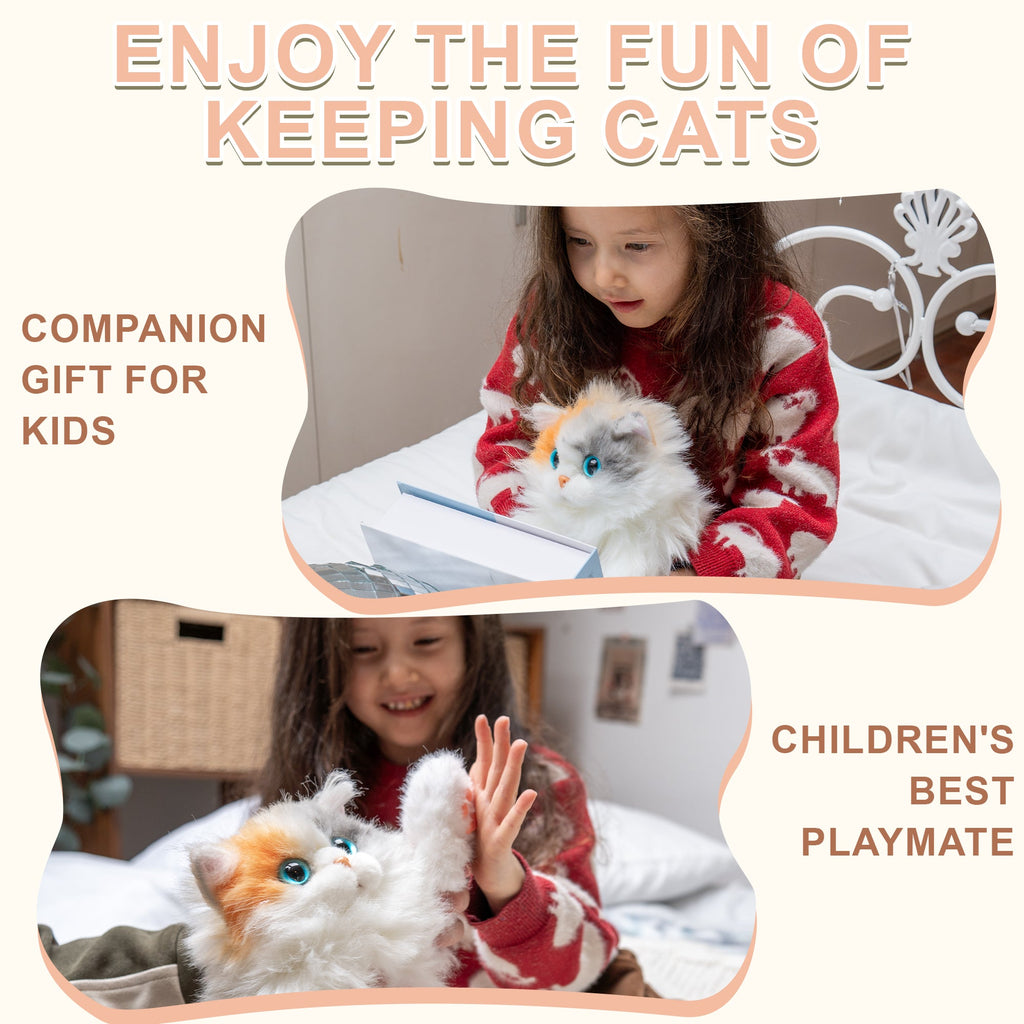 Cat Backpack Mini Calico Plush Kitty Bag for Teens, a Comforting Companion for Calm Moments Wherever You Go