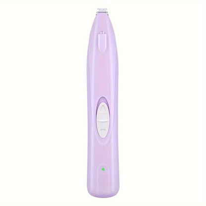 Dog Paw Trimmer with LED Light – Rechargeable Pet Hair Clipper for Paws, Eyes, Face & Rump, Stainless Steel Blades, Quiet Motor for All Breeds