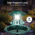 Solar Lighted Pedestal Bird Bath product image 24