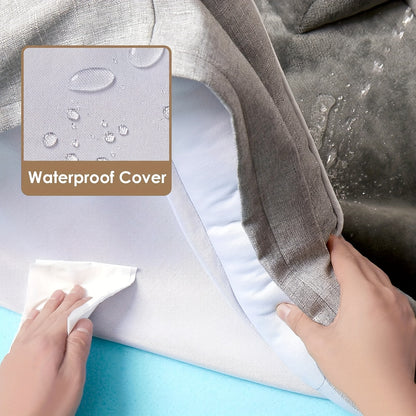 Large Dog Bed with Removable Washable Cover & Nonskid Bottom - Plush Dog Couch Sofa Bed for Extra Large Dogs and Cats, Soft Comfort Pet Bed, Grey, M/L/XL/XXL Sizes Available