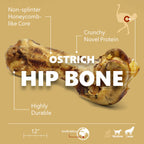 Ostrich Hip Bone Dog Chew product image 3
