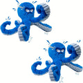 1/2/4Pack Tough Dog Toys, Stuffed Dog Chew Toys, Large Dog Toys to Keep Them Busy, Interactive Dog Toys, Squeaky Dog Toys, Tug of War Dog Toy, Crinkle Dog Toy (Blue Octopus)