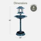 Solar Lighted Pedestal Bird Bath product image 30