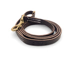 Dog Leash, 6ft 180cm Bridle Leather Lead for Everyday Walks and Training with Brass Rivet or Saddle Stitch Finish
