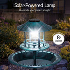Solar Lighted Pedestal Bird Bath product image 31