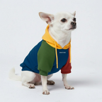 Stretch Fleece Color Block Dog Hoodie, S
