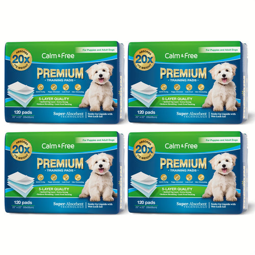 Puppy Pads Extra Large Bulk Pack - Disposable Dog Pee Pads with Upgraded Odor Control, Super Absorbent Leak-Proof Potty Training Pads for Dogs, Housebreaking Supplies, 480ct 22"x22" / 160ct 36"x36"