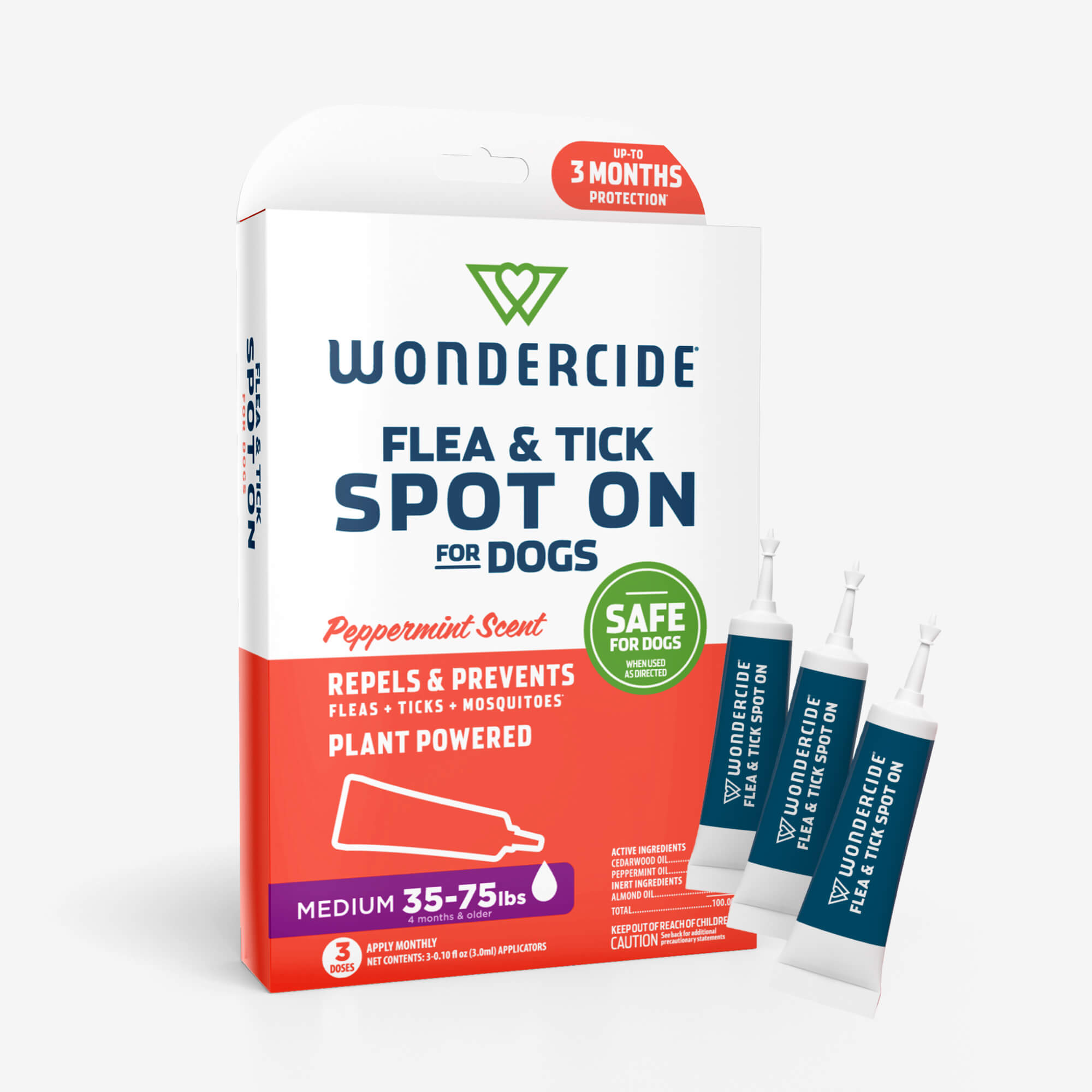 Wondercide Flea & Tick Spot On for Dogs + Cats -  Medium Dog