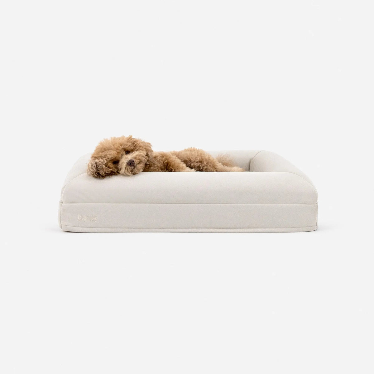 Luxury Microfiber Dog Bed, Bone / S