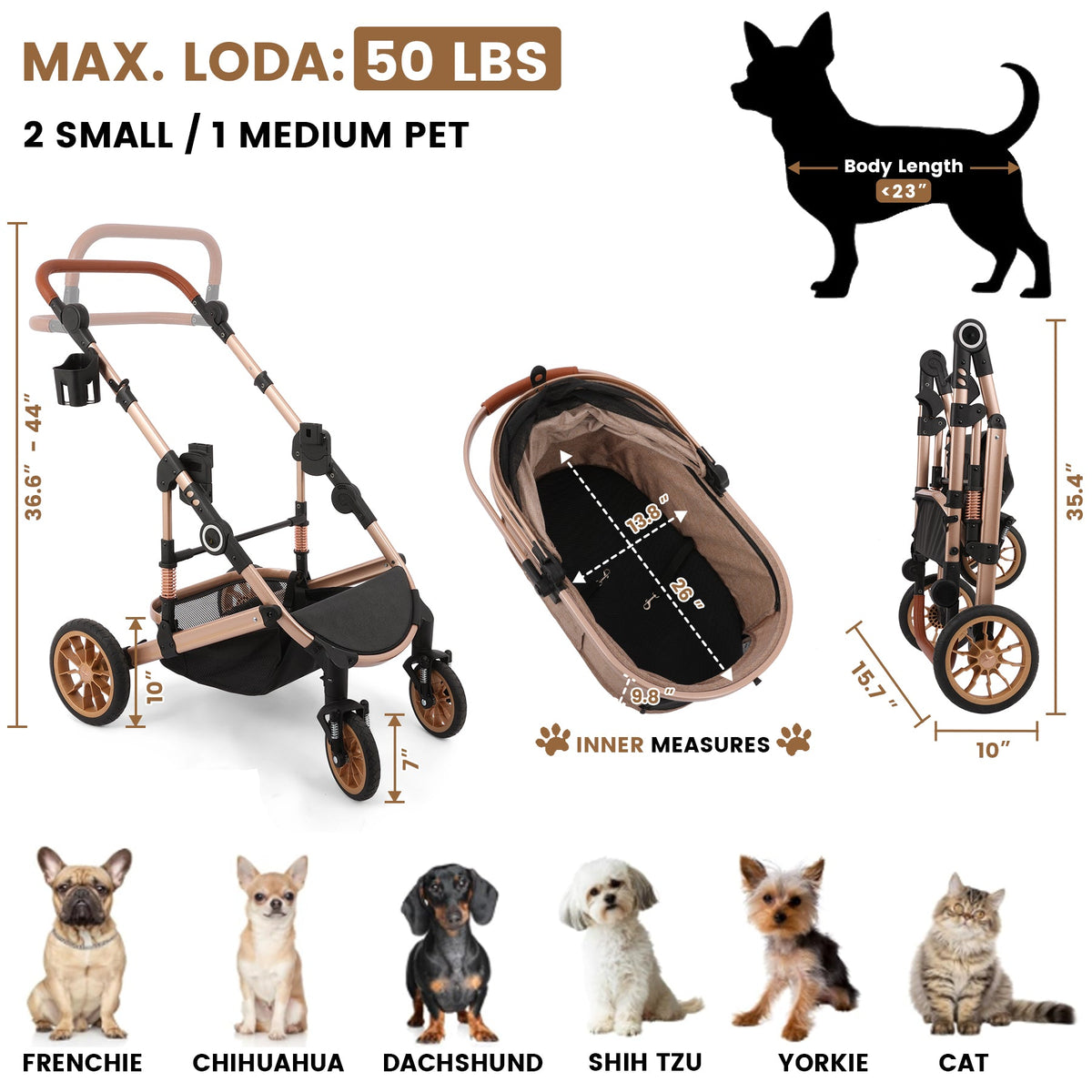 Detachable Carrier Pet Stroller product image 7