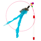 Interactive Feather Teaser Wand Cat Toy, Feather Teaser Wand