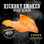 The Best Bully Sticks Hickory Smoked Sampler Box is shown on a smoky black background, accented by bold text and a five-star customer review.