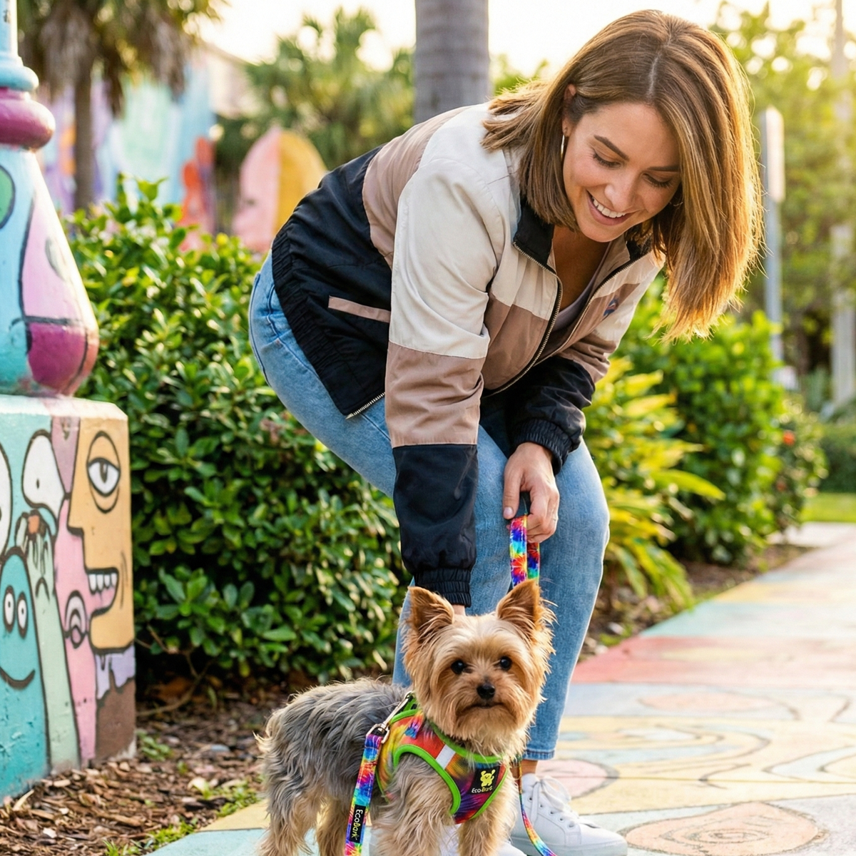 Tie-Dye Reflective Step-In Dog Harness product image 6