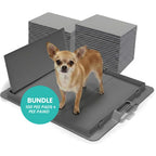 Grey Pee PAWD® dog pee pad holder by KindTail, designed for easy potty training and secure pad placement.