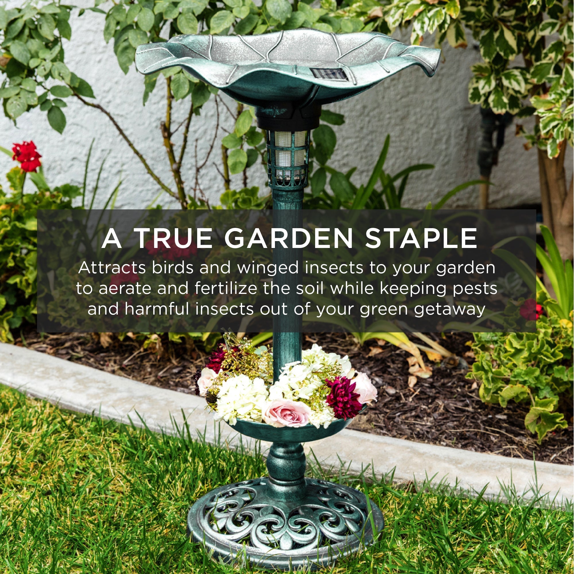 Solar Bird Bath with Planter product image 6